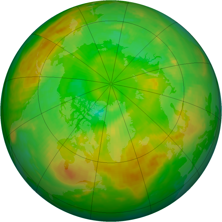 Arctic ozone map for 30 June 1982